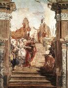 TIEPOLO, Giovanni Domenico The Meeting of Anthony and Cleopatra